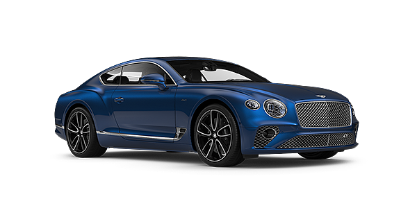 Bentley Seoul Bentley GT Azure coupe in Sequin Blue paint front 34